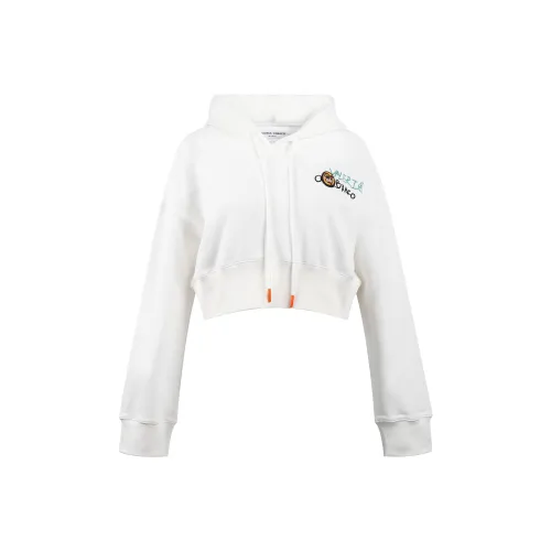 Valeria Obbaco Белый Женские Свитшоты