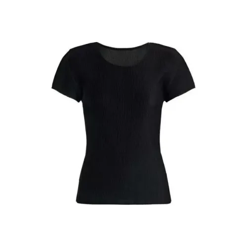PLEATS PLEASE ISSEY MIYAKE Черные Женские Рубашки T