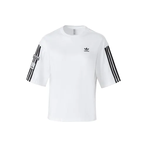 Adidas Originals ADIBREAK Рукав с оборванным плечом T-рубашка Женская Чудесный белый