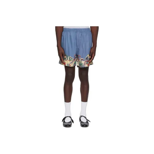 Bode Blue Men's Casual Shorts Bode Синий Мужские Повседневные Шорты