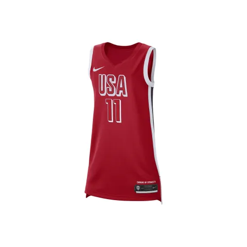 Nike USA Basketball Olympic Team Series SS24 Napheesa Collier Баскетбольная Джерси Унисекс Красная
