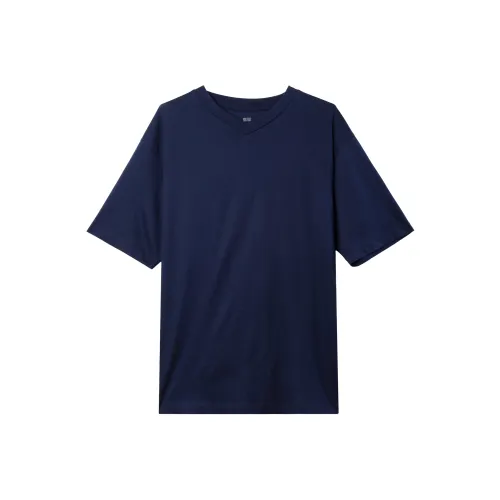 UNIQLO Темно-синяя унисекс футболка