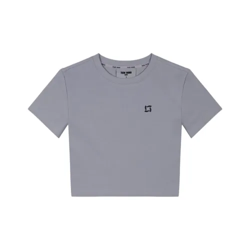 TEAM WANG Design x CHUANG Азиатский размер T Рубашка Женская Серого цвета