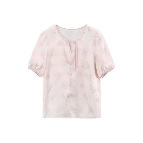 A paradise for awakening Рубашка Женские Розово-фиолетовый