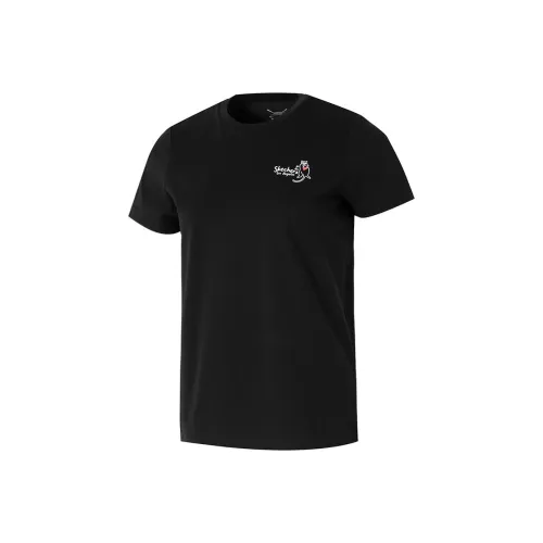 Skechers T-Shirt Женская Дымчатый Черный 03K8
