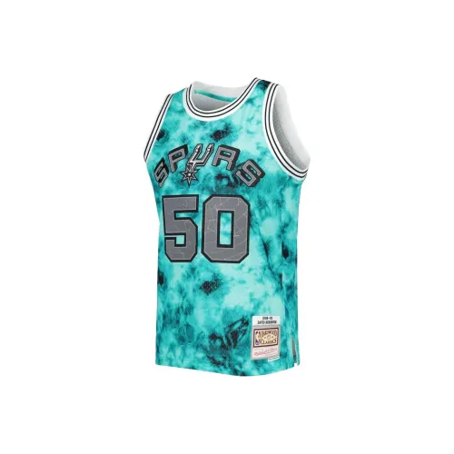 NBA San Antonio Spurs Mitchell Ness David Robinson Баскетбольная Джерси Мужская Циановая