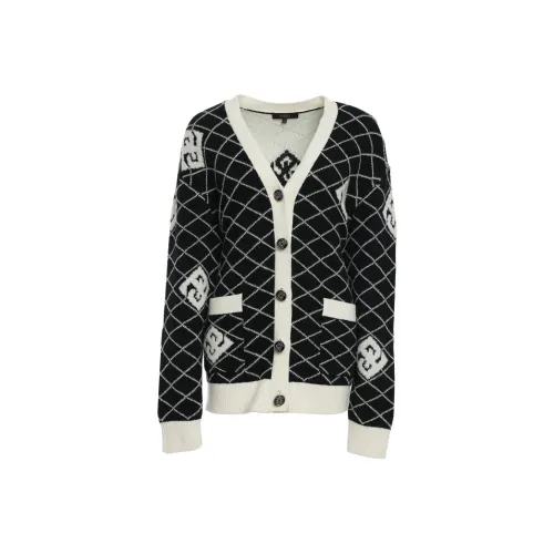 BESIONIA FW24 Свитер Женский Черный Белый Узор