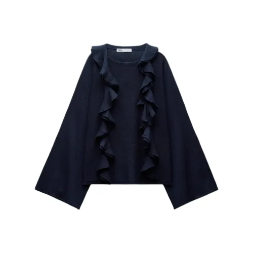 ZARA Морской синий Женские Свитеры