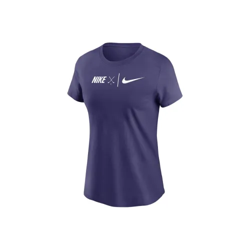 Nike Обычная T-рубашка Женская Фиолетовая