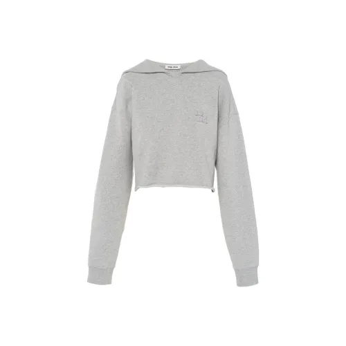 MIU MIU SS22 Толстовка Женская Серого цвета