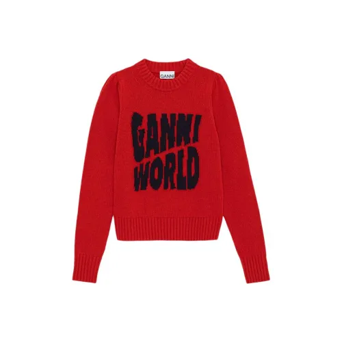 GANNI Трикотаж Женский Вишнево-Красный