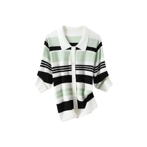 H YXIANG Трикотаж Женский Белый+Зеленый+Черный