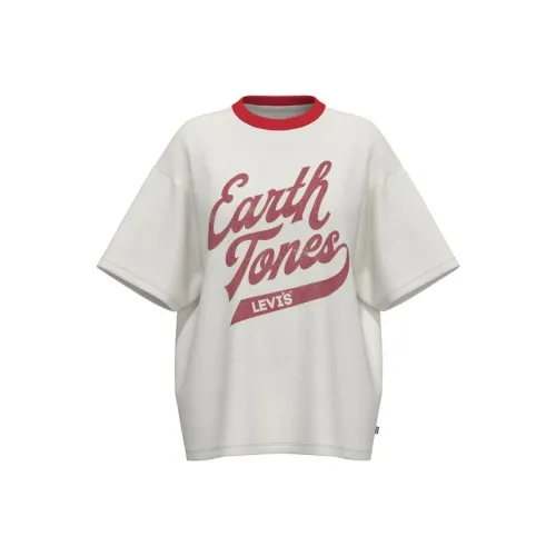 Levi's Т-рубашка с оборванным плечом женская белая