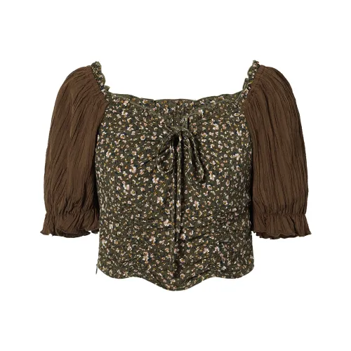 I'M ONE Цветочный Рубашка Летняя Женская Многоцветная