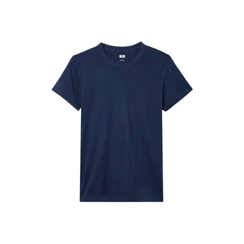 UNIQLO T-рубашка женская темно-синяя