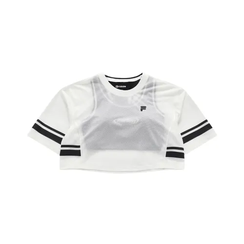 FILA FUSION SS24 T Рубашка Женская Комплект из Двух Предметов Белый