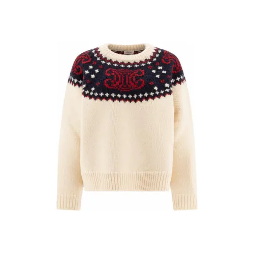 CELINE Triomphe Свитер Женский Бежевый