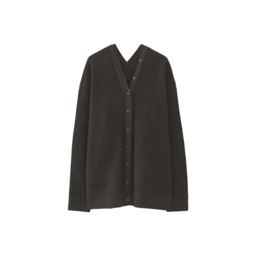Lauren Manoogian FW24 Новый Пуговица Кардиган Свитер Женские Чернила Чернила