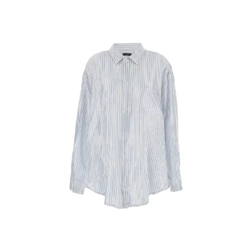 Balenciaga Рубашка Стандартная Женская Синяя