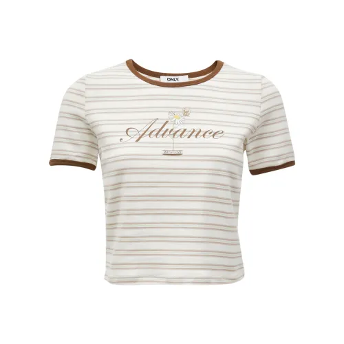 ONLY T-рубашка Женская HF2 Коричневый Полосы