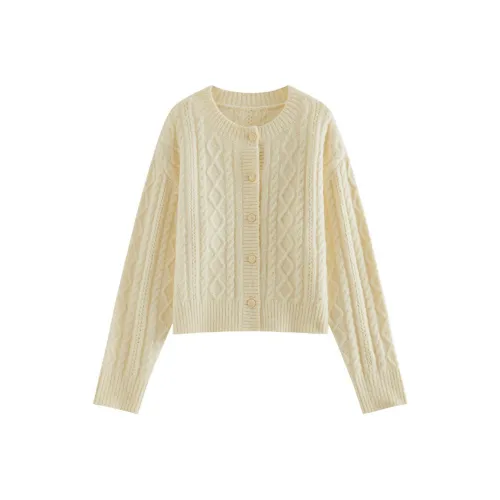 FANSILANEN Теплый Тон Круглый вырез Свитер Женские