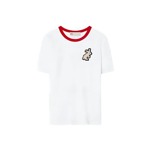 TORY BURCH SS23 CNY Of Rabbit T Рубашка Женская Белая