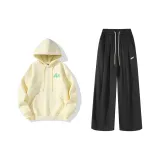 Хаки топ + черные штаны