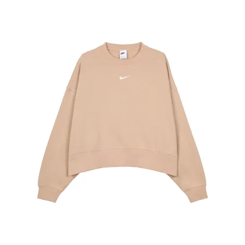 NIKE Льняной желтый Женские Свитшоты