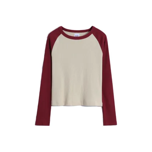 GAP совместный бренд Терракота Красная Женская T-рубашка