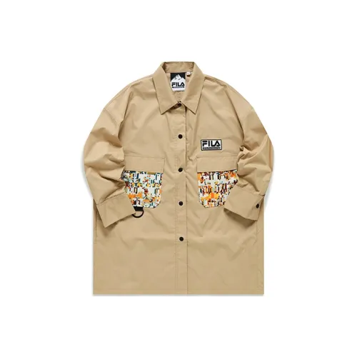 FILA FUSION X White Mountaineering Рубашка Женская Темный Гречих Хаки