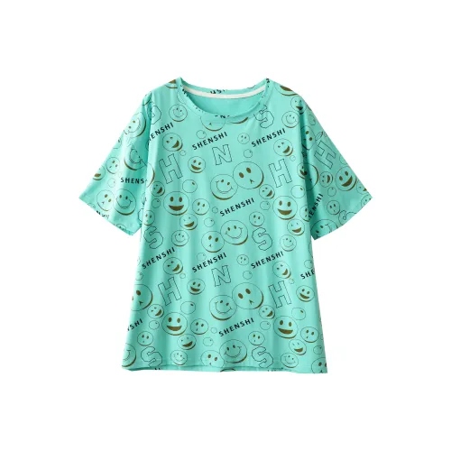 Huagaa Зеленые Женские Футболки