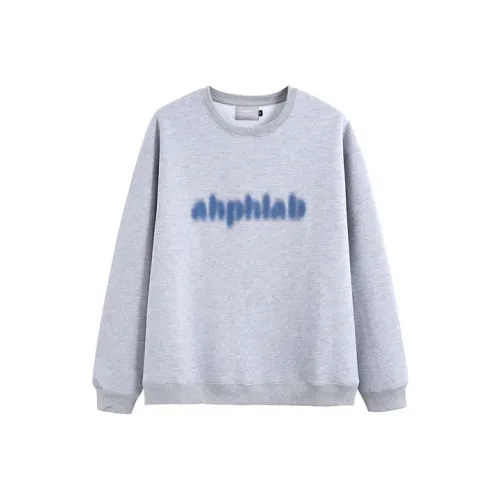 AHPH Круглый вырез Свободный крой Свитшот Весна-осень Зимний Унисекс