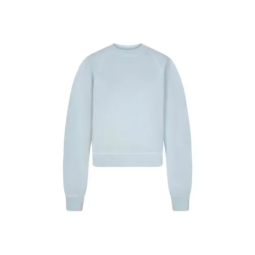 SKIMS SS24 Летняя коллекция FRENCH TERRY Классический CREWNECK Толстовка Женская OPAL Опал