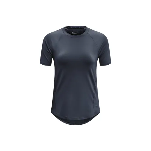 Комплект Under Armour RUSH в форме рубашки с короткими рукавами женский цвет дождевой серый