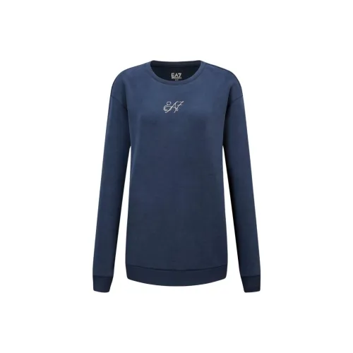 EMPORIO ARMANI EA7 Свитшот Женский Темно-синий