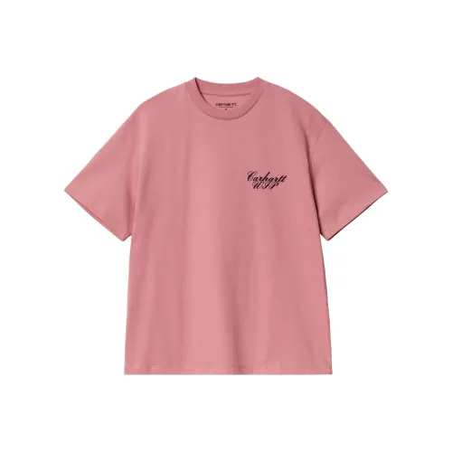 Carhartt WIP T-Shirt Женская Темно-Розовая