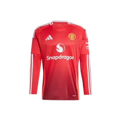 Adidas Manchester United Manchester United 24 25 Домашний Джерси Футбол Джерси Унисекс Ярко-красный