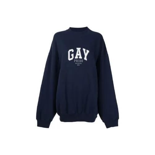 Balenciaga FW21 Свитшот Женский Синий