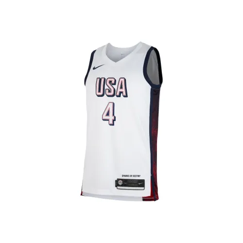 Nike Баскетбольный 2024 Swingman Игровой Джерси Баскетбольный Джерси Унисекс Белый