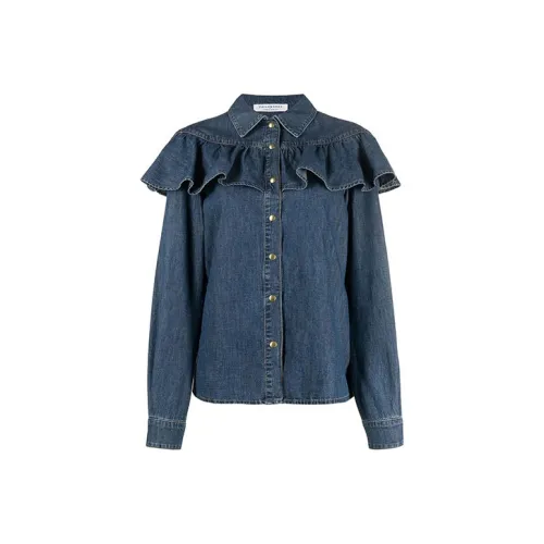 PHILOSOPHY DI LORENZO SERAFINI Синие Женские Рубашки