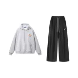 Серый топ + черные штаны