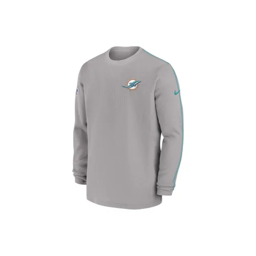 Nike NFL Miami Dolphins Sideline COACH Футбол Джерси Мужской Серый