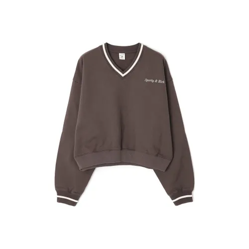 SPORTY RICH Свитшот Женский Коричневый