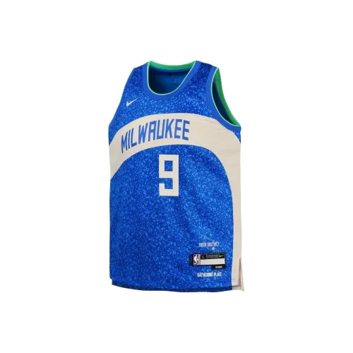 NBA Milwaukee Bucks Баскетбольная Джерси Мужская Синяя