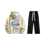 Set (Apricot (Fleece-Lined) + Black Jeans)  
Комплект (Абрикос (с флисовой подкладкой) + Черные джинсы)