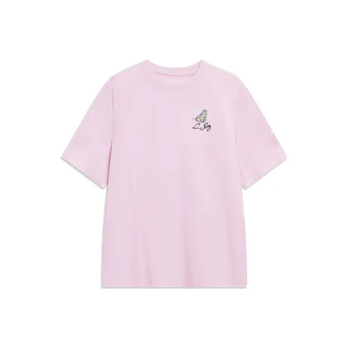 Подкладка Chinese Culture Series T-Shirt Женская Вишневый цветок Розовый