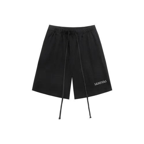 SANSYAS Повседневные шорты унисекс черные