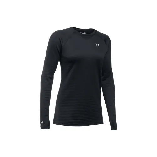 Under Armour Рукав реглан T-рубашка Женская Черная