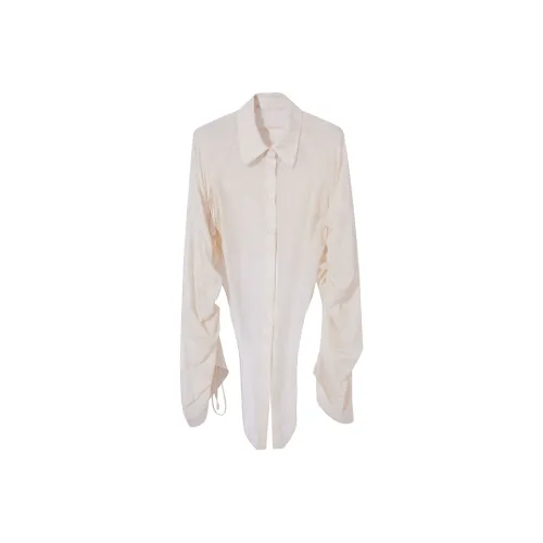 Ouyang Экрю Женские Рубашки