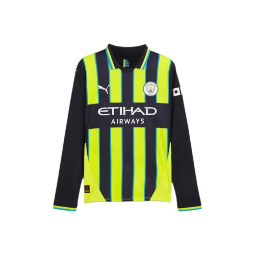 PUMA Manchester City SS24 Replica Away Long Sleeve Футбол Джерси Футбол Джерси Мужской Желтый